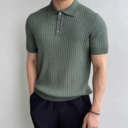 Visconti Knitted Polo Shirt - Marrone