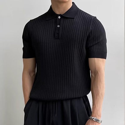 Visconti Knitted Polo Shirt - Marrone