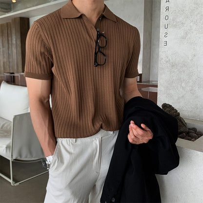 Visconti Knitted Polo Shirt - Nero