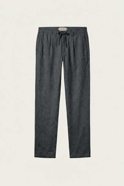 Visconti Linen Trousers - Nero
