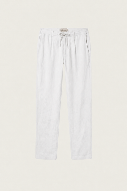 Visconti Linen Trousers - Bianco