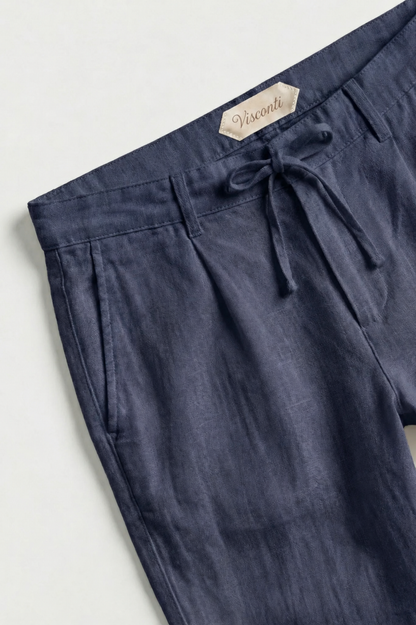 Visconti Linen Trousers - Bianco