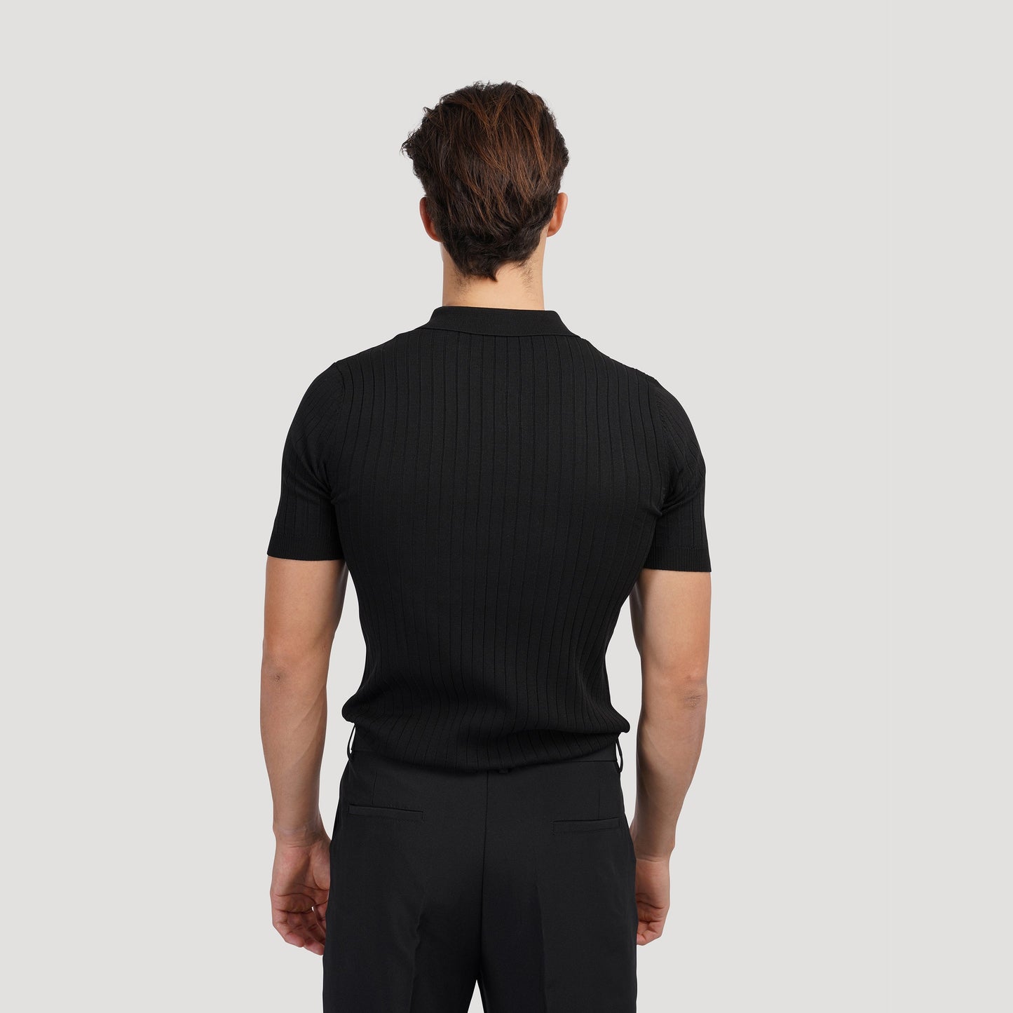 Visconti Knitted Polo Shirt - Nero
