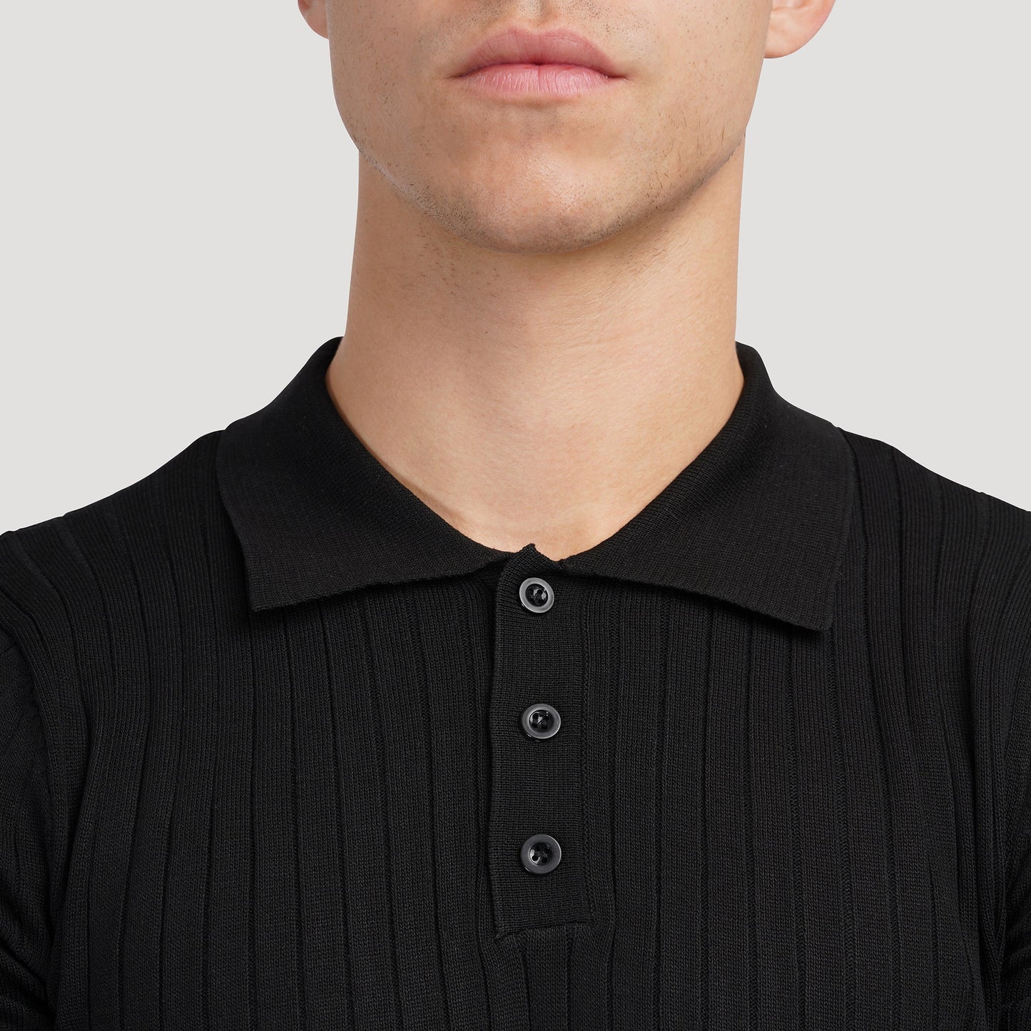 Visconti Knitted Polo Shirt - Nero