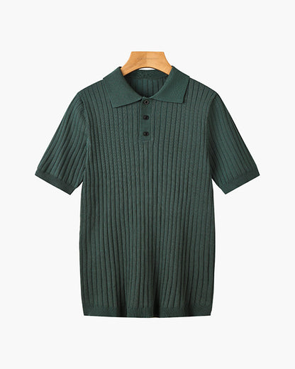 Visconti Knitted Polo Shirt - Nero
