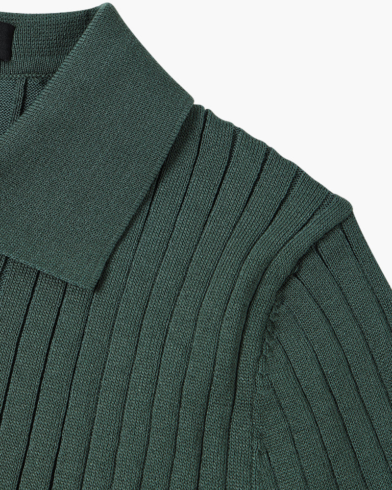 Visconti Knitted Polo Shirt - Marrone