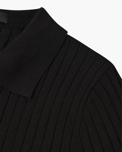 Visconti Knitted Polo Shirt - Nero