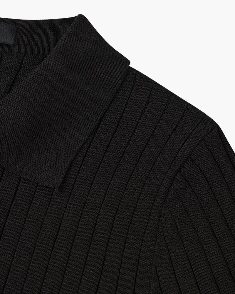 Visconti Knitted Polo Shirt - Marrone